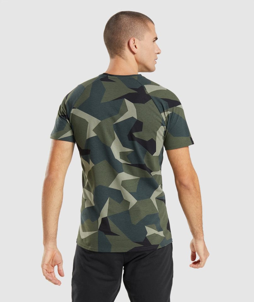 Koszulki Gymshark Critical Męskie Camo | PL 148BXT